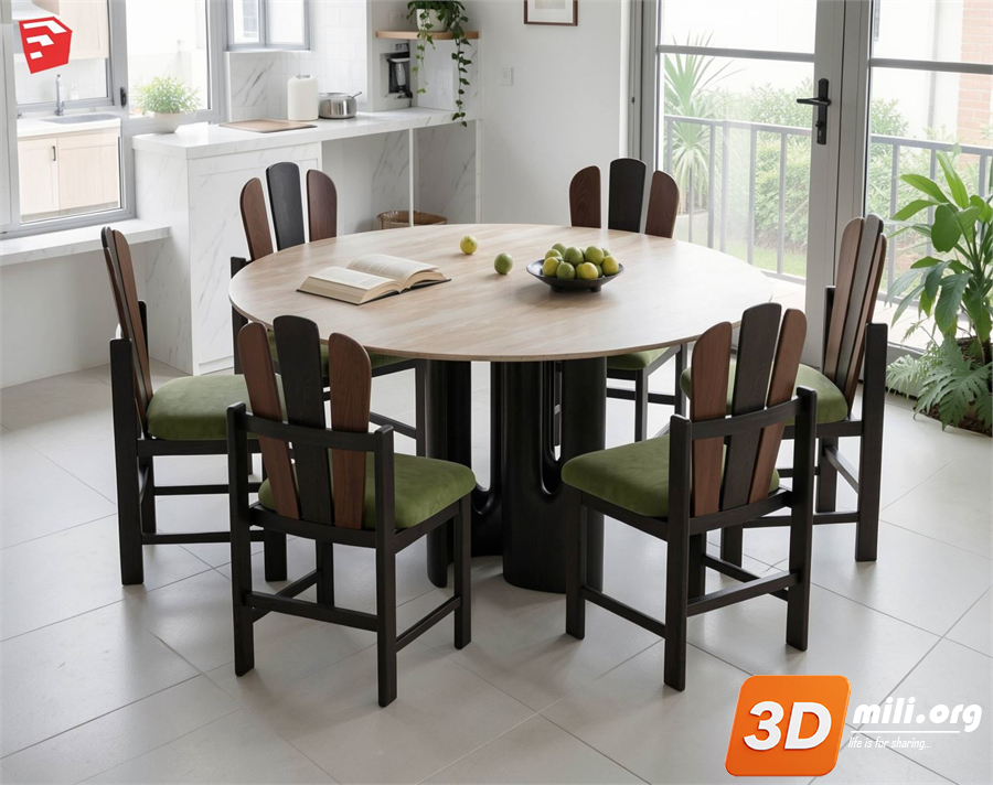 Dining Table Set Skp Files